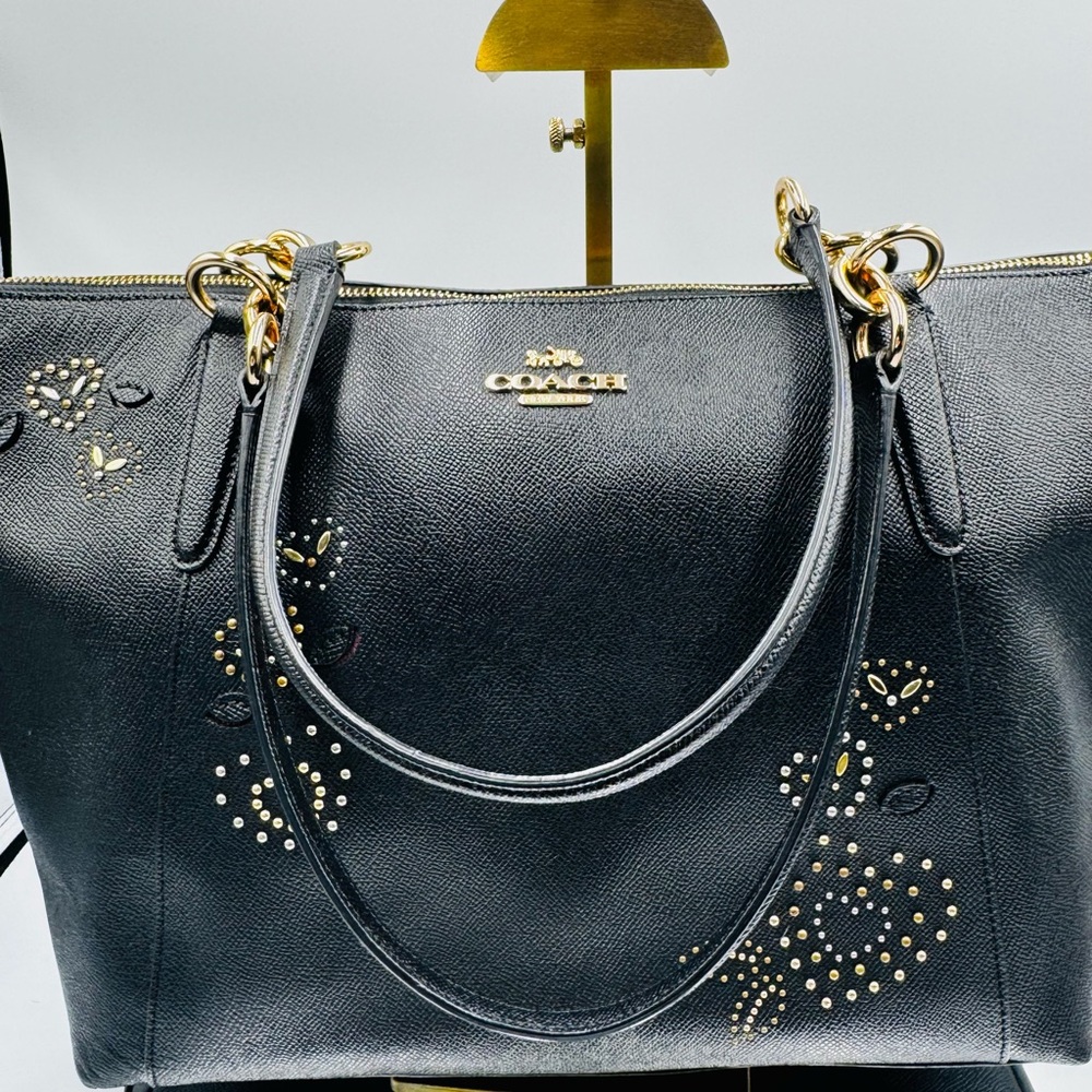 Coach Ava Tote with Heart Bandana Rivets.